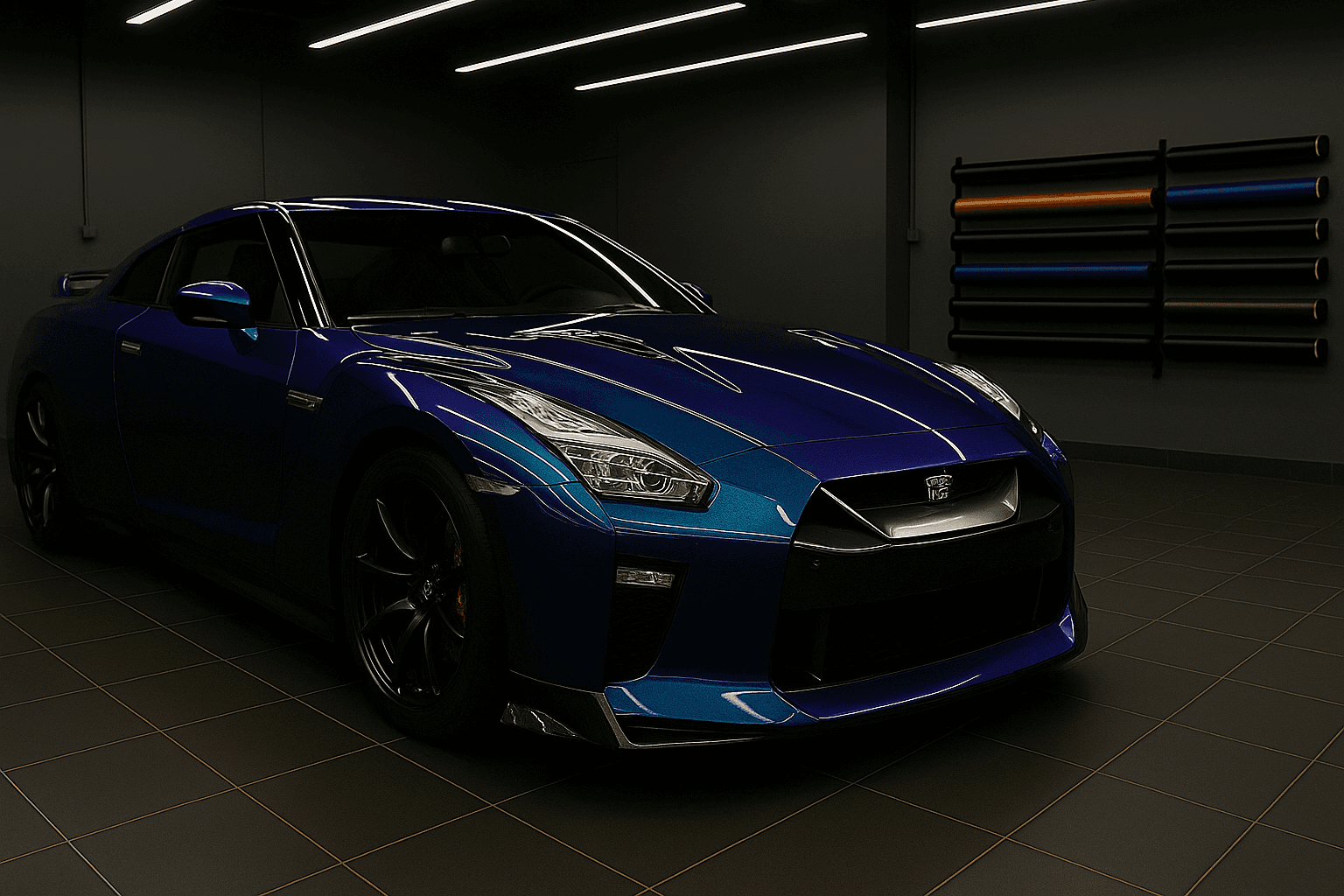 Color change wrap - Blue purple GT-R