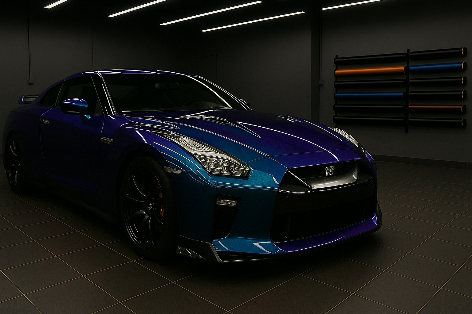 Color change wrap - Blue purple GT-R